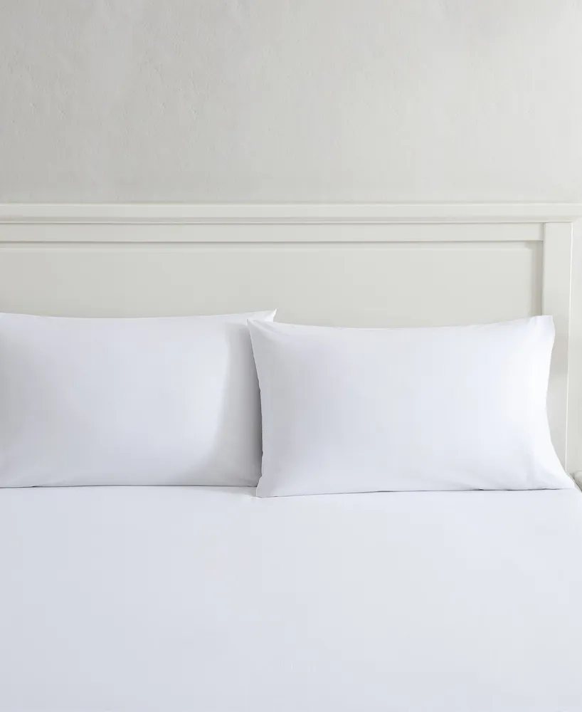 Nautica Solid White Cotton Percale Standard Pillowcase Pair