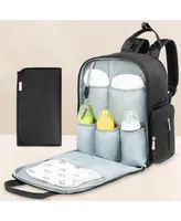 KeaBabies Bree Diaper Bag Backpack, Waterproof Baby Diaper Bags with Changing Pad, Girl, Boy, 2 Kids Travel Essentials