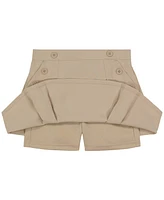 Nautica Little Girls Uniform Button Pockets Elastic Waist Scooter Skorts