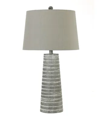 28" Casual Resin Table Lamp with Designer Shade