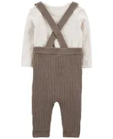 Carter's Baby Boys and Girls Bodysuit Sweater Coveralls, 2 Piece Set