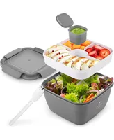 Zulay Kitchen Leak Proof Salad Dressing Container To Go With Smart Lock Design