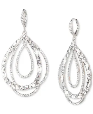 Givenchy Crystal Multi-Row Orbital Drop Earrings