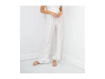 Women's Silk Pant - Ruffle Hem- Collection