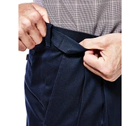 Haggar Men's Premium No Iron Khaki Classic Fit Pleat Hidden Expandable Waist Pants