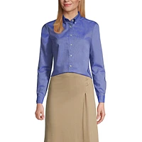 Lands' End Women's Long Sleeve Oxford Dress Shirt