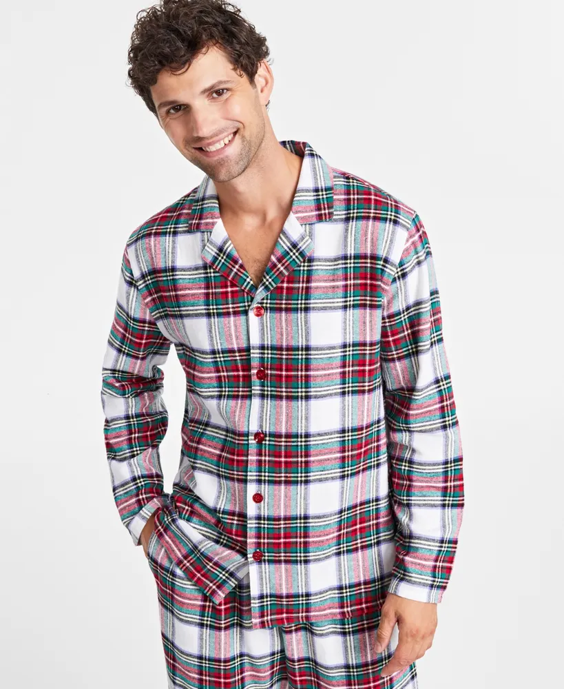 Family Pajamas Matching Men's Stewart Cotton Plaid Pajamas Set