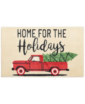 Nourison Home For the Holidays Truck with Tree Accent Rug, 18" x 30"