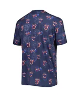 Men's Navy Jacksonville Jumbo Shrimp Allover Print Crafted T-shirt