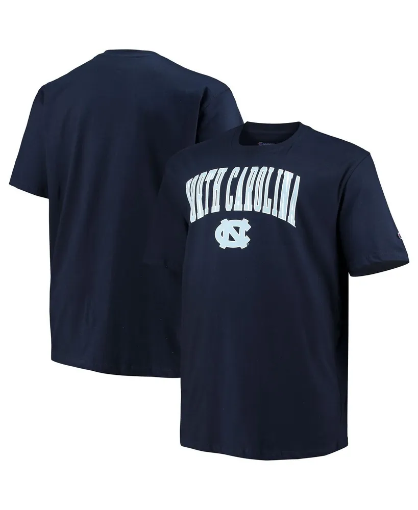 Men's Champion Navy North Carolina Tar Heels Big and Tall Arch Over Wordmark T-shirt