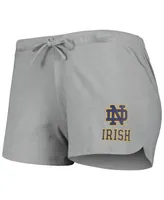 Women's Concepts Sport Navy, Gray Notre Dame Fighting Irish Raglan Long Sleeve T-shirt and Shorts Sleep Set