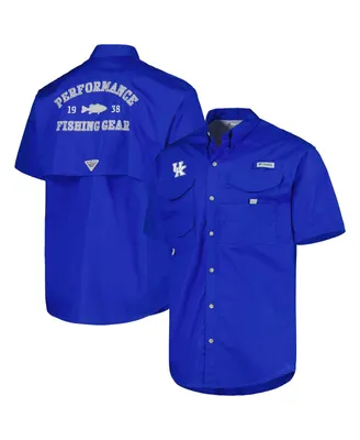 Men's Columbia Royal Kentucky Wildcats Bonehead Button-Up Shirt