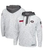 Men's Colosseum Arctic Camo Georgia Bulldogs Oht Military-Inspired Appreciation Quarter-Zip Hoodie