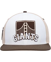 Men's Pro Standard White, Brown San Francisco Giants Chocolate Ice Cream Drip Snapback Hat