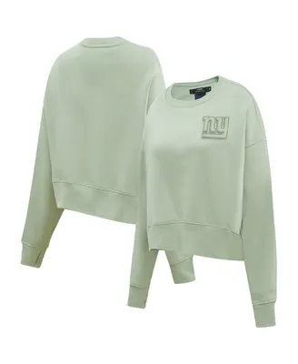 Women's Pro Standard Green New York Giants Neutral Pullover Sweatshirt