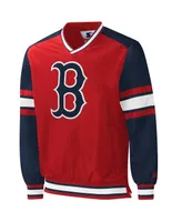 Men's Starter Red Boston Sox Yardline Pullover Windbreaker