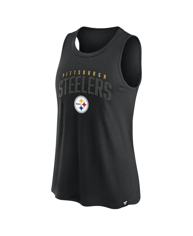 Women's Fanatics Black Pittsburgh Steelers Classic Rhine Tank Top