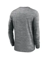 Men's Nike Anthracite Los Angeles Chargers Velocity Long Sleeve T-shirt