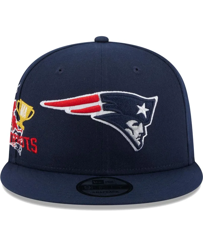 Men's New Era Navy New England Patriots Icon 9FIFTY Snapback Hat