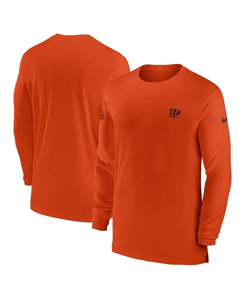 Men's Nike Heather Gray Cincinnati Bengals Sideline Team Velocity  Performance Long Sleeve T-Shirt