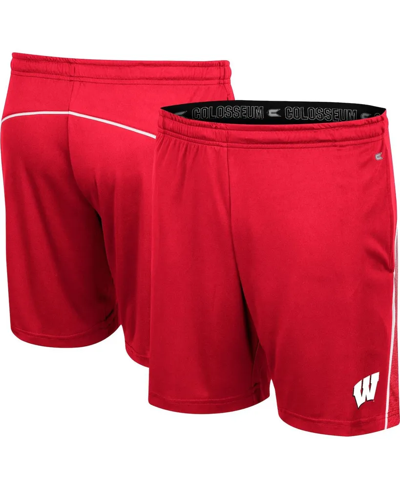 Men's Colosseum Red Wisconsin Badgers Laws of Physics Shorts