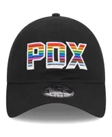 Men's New Era Black Portland Timbers Pride 9TWENTY Adjustable Hat