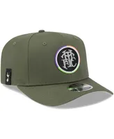 Men's New Era Olive Tottenham Hotspur Flock 9FIFTY Adjustable Hat