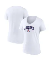 Women's Fanatics White Arizona Wildcats Evergreen Campus V-Neck T-shirt