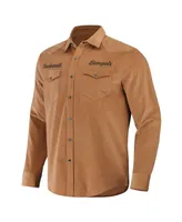 Men's Nfl x Darius Rucker Collection by Fanatics Tan Cincinnati Bengals Western Button-Up Shirt