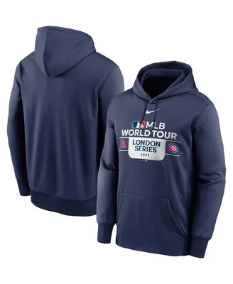 Men's Nike Navy 2023 Mlb World Tour: London Series Chicago Cubs vs St. Louis Cardinals Matchup Performance Pullover Hoodie