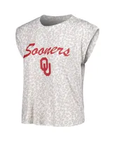 Women's Concepts Sport Cream Oklahoma Sooners Montana T-shirt and Shorts Sleep Set