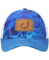 Men's Avid Royal, White Fish Camp Trucker AVIDry Snapback Hat