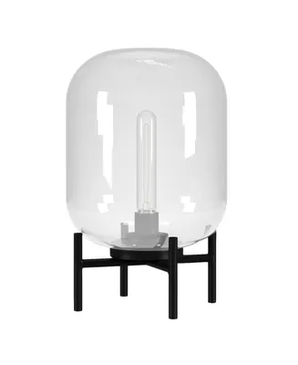 Hudson & Canal Edison 15.38" Glass Shade Tall Table Lamp