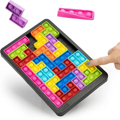 Power Your Fun Pop Puzzle Popper Fidget Game - Black