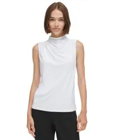 Calvin Klein Women's Mock-Neck Sleeveless Top