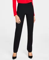 I.n.c. International Concepts Women's Mid-Rise L-Pocket Straight-Leg Pants, Regular, Long & Short Lengths, Created for Macy's