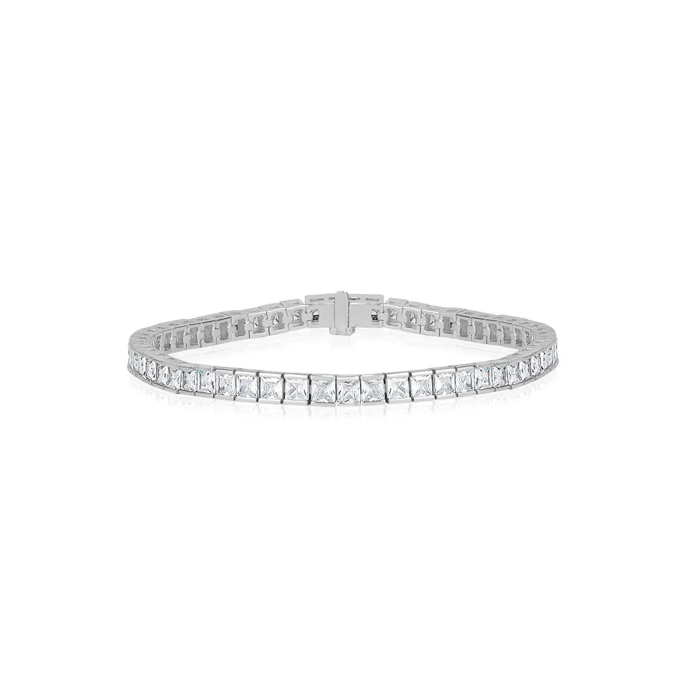 5A Cubic Zirconia Tennis Bracelet Silver