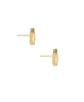 Ettika Linked Chain Dangle 18K Gold Plated Earrings