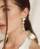 Ettika 18K Gold Plated Glass Love Drop Earrings