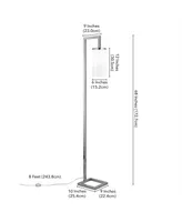 Hudson & Canal Malva 67.75" Glass Shade Tall Floor Lamp