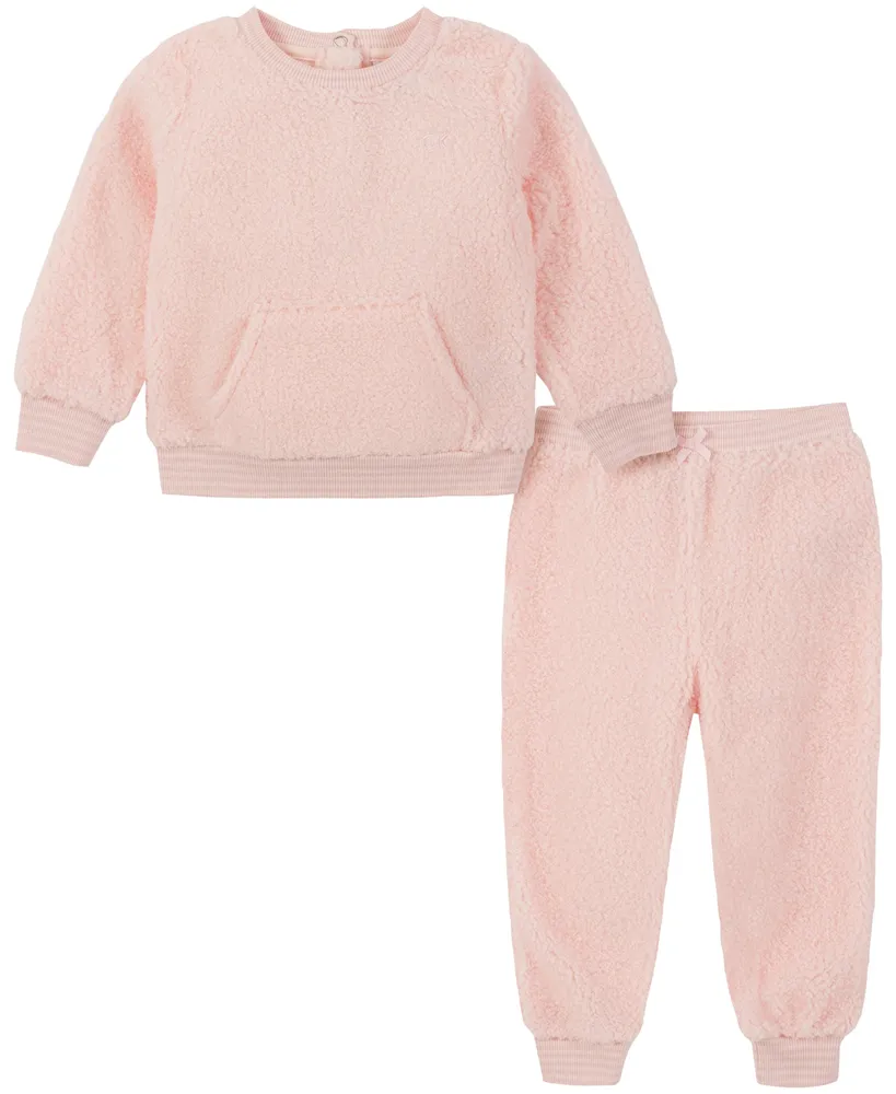 Calvin Klein Women's 2-Piece Fleece Sleepwear PJ Set