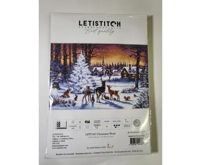 LetiStitch Counted Cross Stitch Kit Christmas Wood Leti947 - Assorted Pre