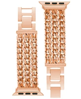 Anne Klein Women's Multi Chain Alloy Metal Link Band designed for Apple Watch 42mm (Series 10) & 38/40/41mm