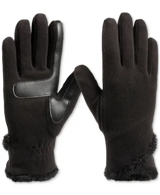 Isotoner Signature Women's Stretch Fleece Overlap Water-Repellent Gloves