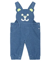 Guess Baby Boys Bodysuit and Knit Denim Bear Overall, 2 Piece Set