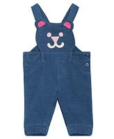 Guess Baby Girls Bodysuit and Knit Denim Bear Overall, 2 Piece Set