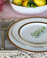 Noritake Charlotta Gold Set of 4 Scalloped Accent Plates, Service For 4 - White and Gold