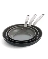 GreenPan Chatham Hard Anodized 3 Piece Frying Pan Set