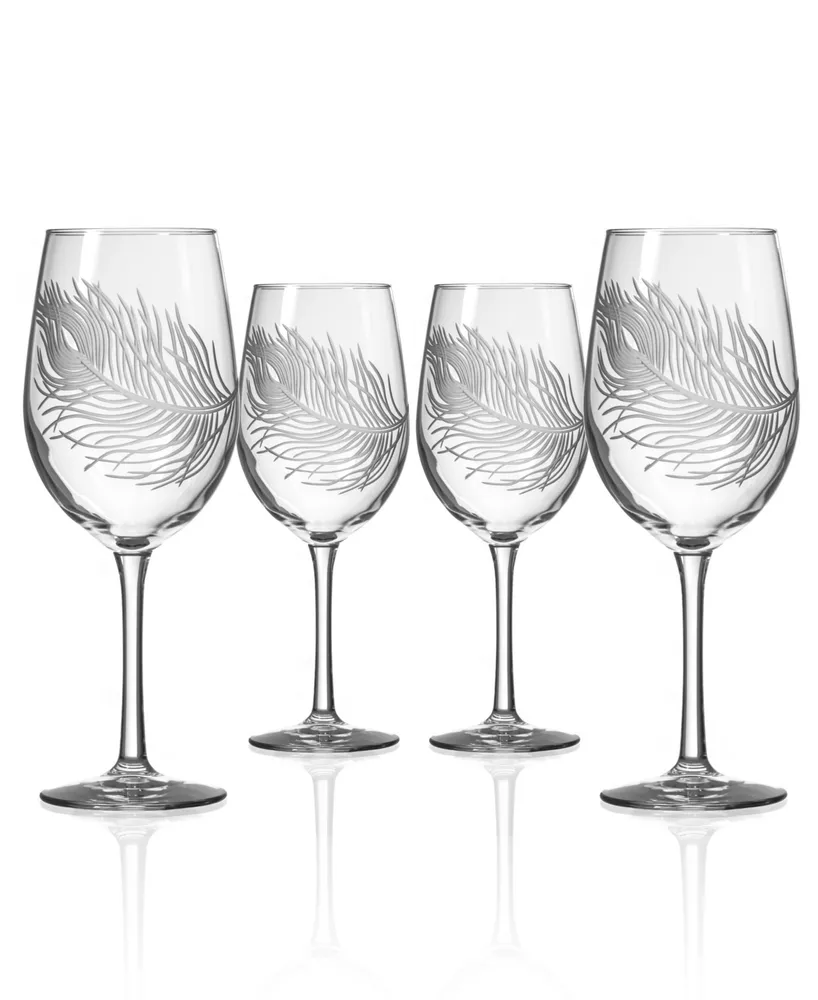 Rolf Glass Peacock White Wine Glass 12oz