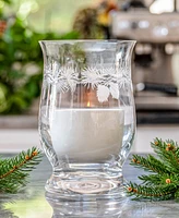 Rolf Glass Icy Pine Hurricane Candle Shade